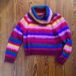 Striped crop sweater